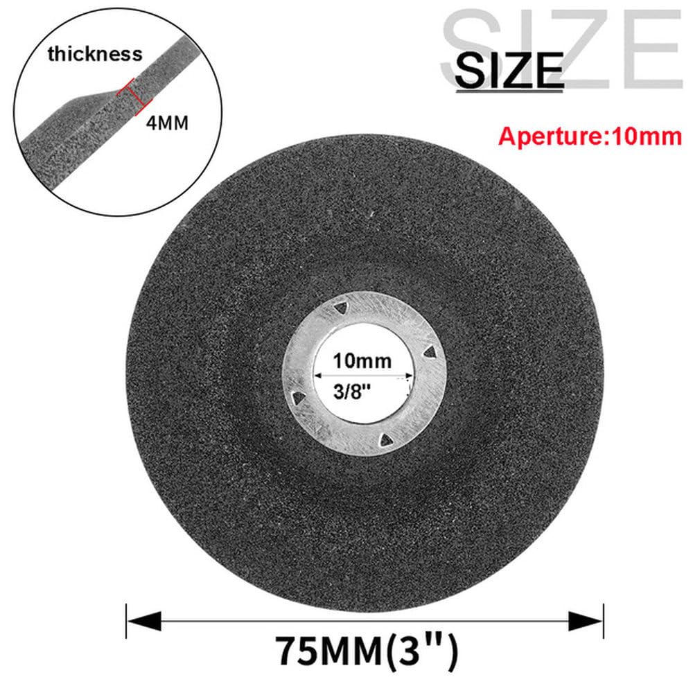 50/75mm Tarcza szlifierska 2"3" Tarcza tnąca do szlifierki kątowej Tarcza polerska do metalu Akcesoria do szlifierek kątowych Otwór ścierny 10/16mm, otwór 3-calowy 10mm, 10 szt.