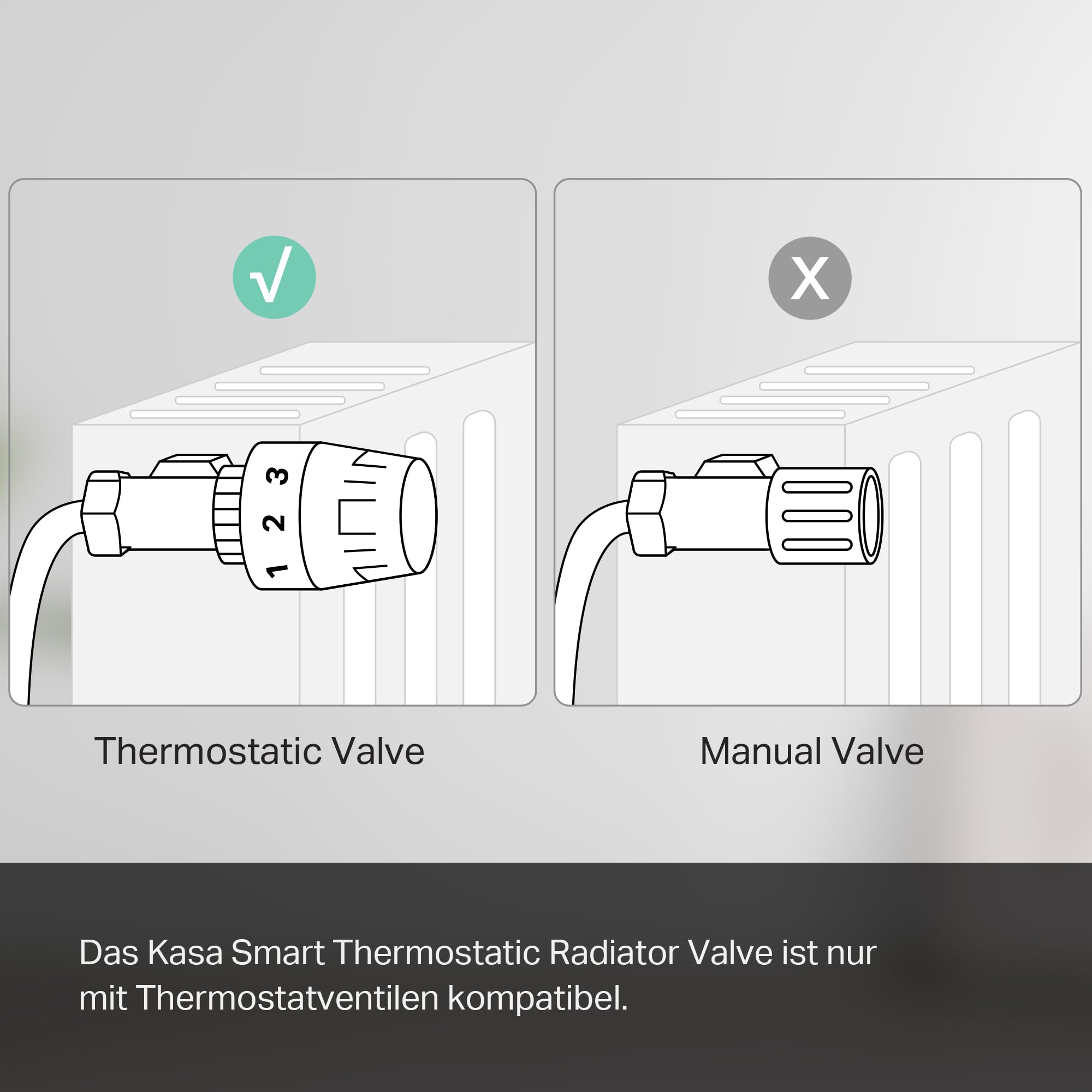 TP-Link smartes Heizkörperthermostat - Erweiterungseinheit, benötigt Kasa Hub, Heizungssteuerung (Kasa App, Zeitpläne, Geofencing, Fensteröffnungserkennung), Matter, Alexa, Apple Home