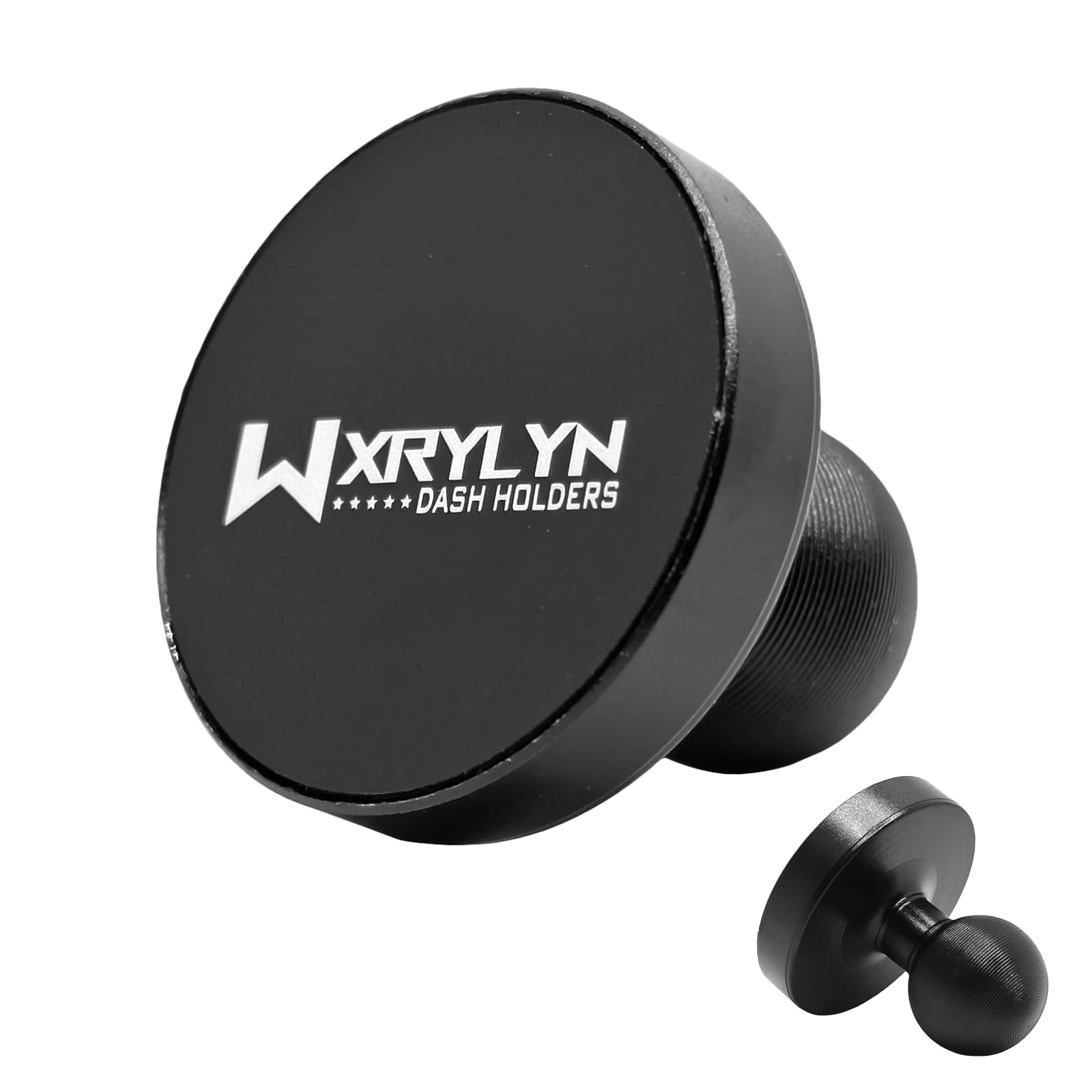 WXRYLYN Magnetic Phone Mount Compatible with All Phones - 20mm Attachment Ball - 4 Metal Plates attaches to Device