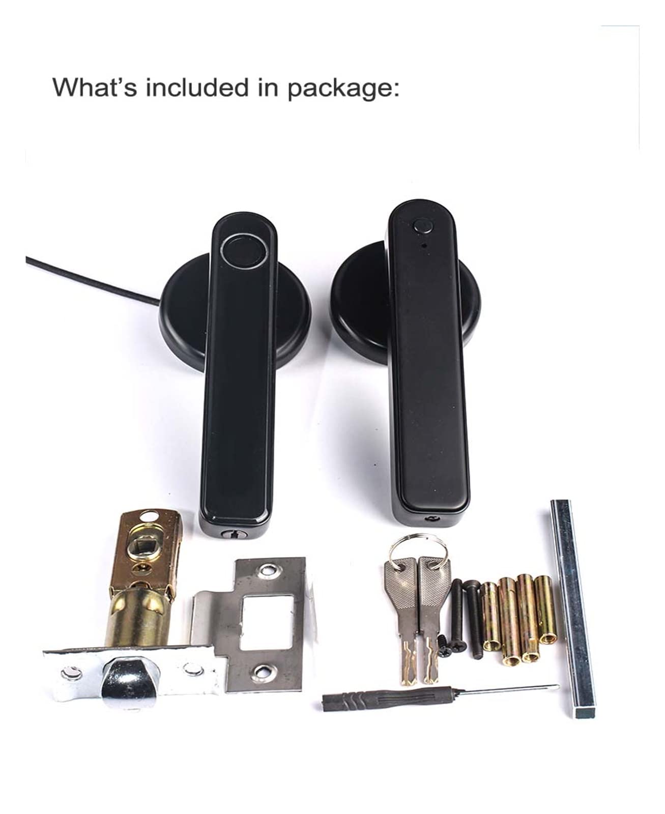 Maniglia per porta intelligente Home Smartlife Impronte digitali e amp;PIN Wireless Smart Handle Lock Biometria Tuya Blue-tooth Access Control Door Lock Serrature intelligenti antifurto(Kit3)