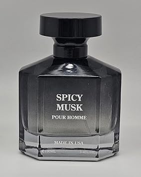 Spicy Musk Pour Homme Eau de Parfum for Men, Long Lasting, Warm Spicy Masculine Scent, 3.4 Fl Oz