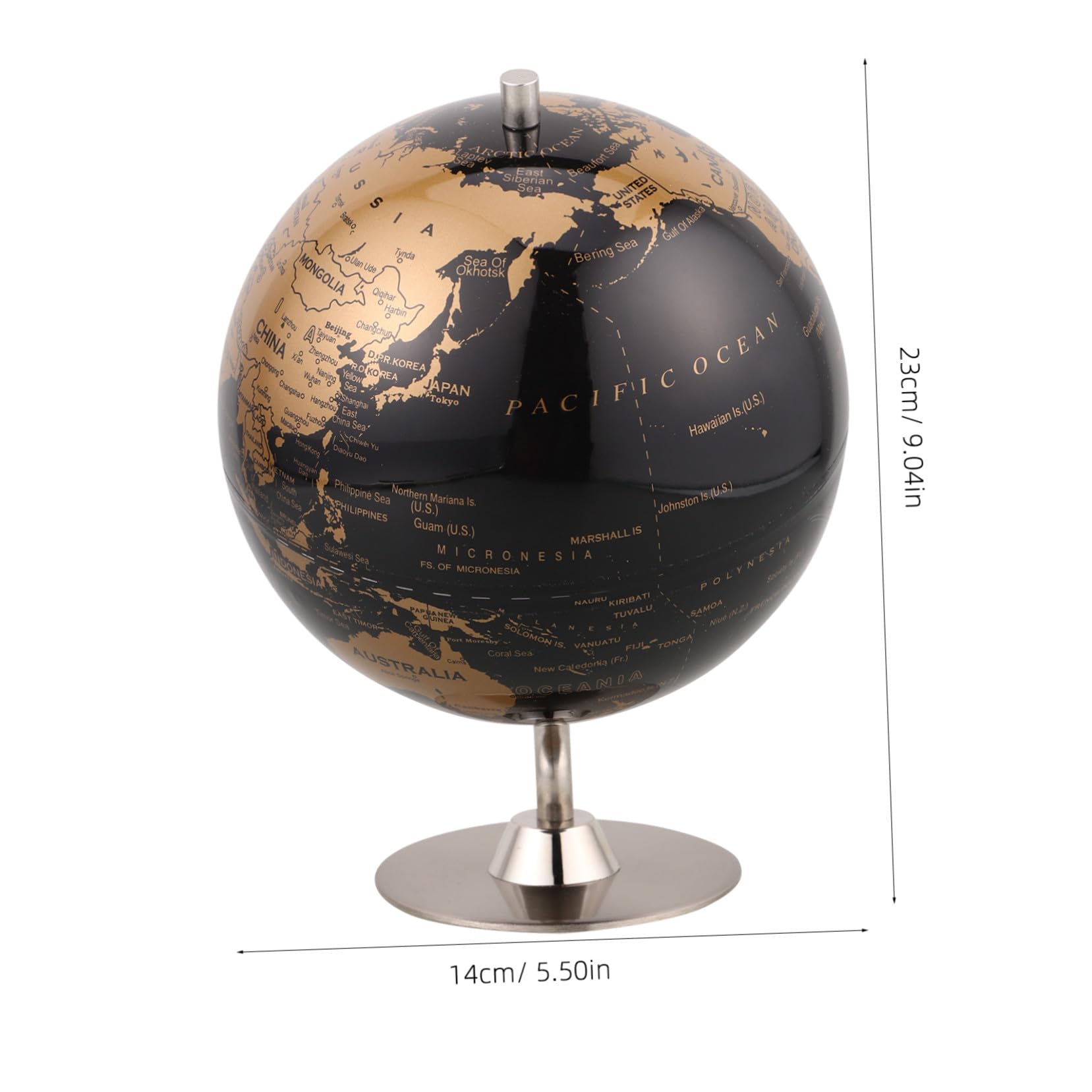 Globo Terráqueo para Niños Pequeño Metal Pvs Estilo Retro