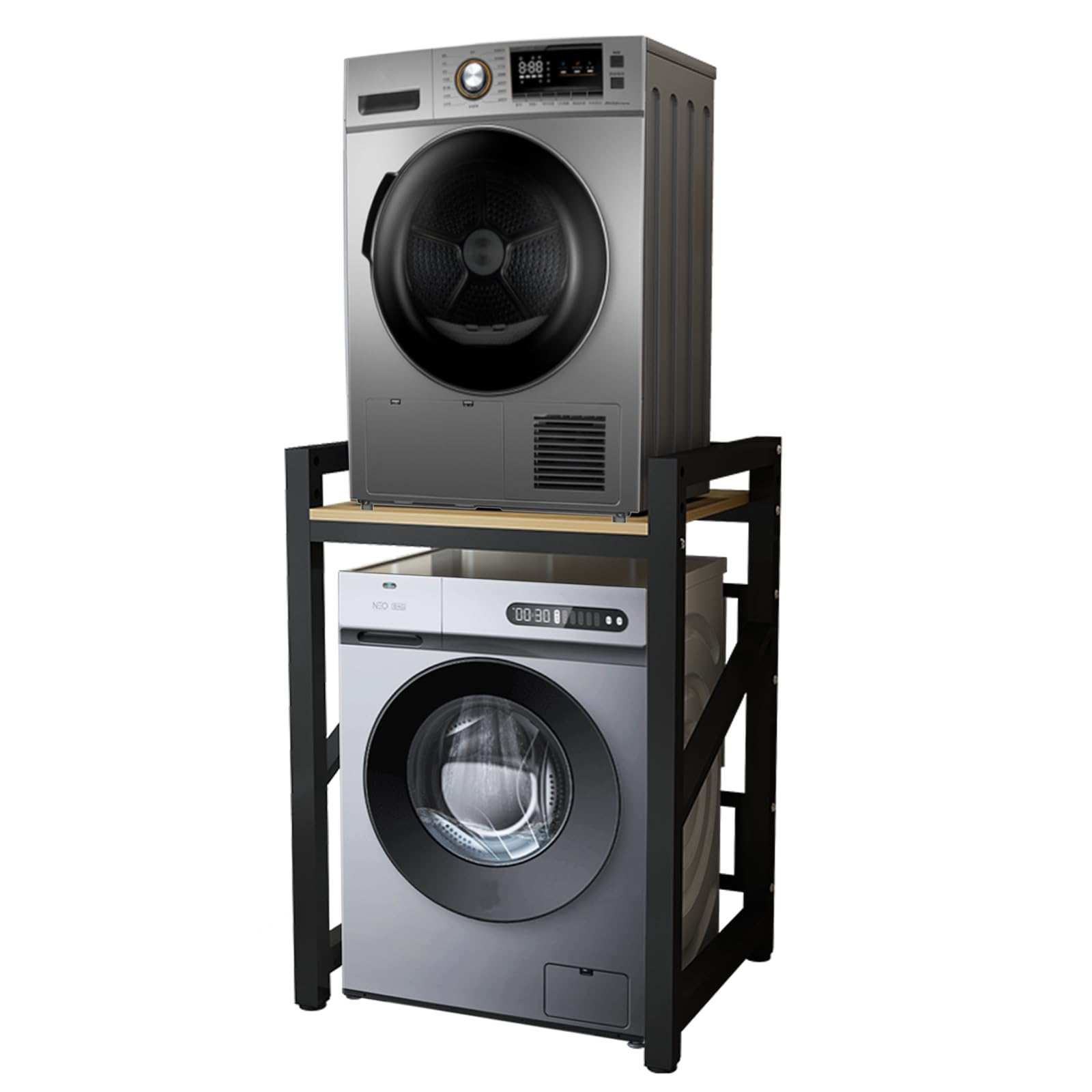 Regal über Waschmaschine,Verstellbares Stapel-Set über Waschmaschinen,Waschmaschinenrega ohne Bohren 2 Ebenen Badezimmerregal,für Badezimmer Waschküche
