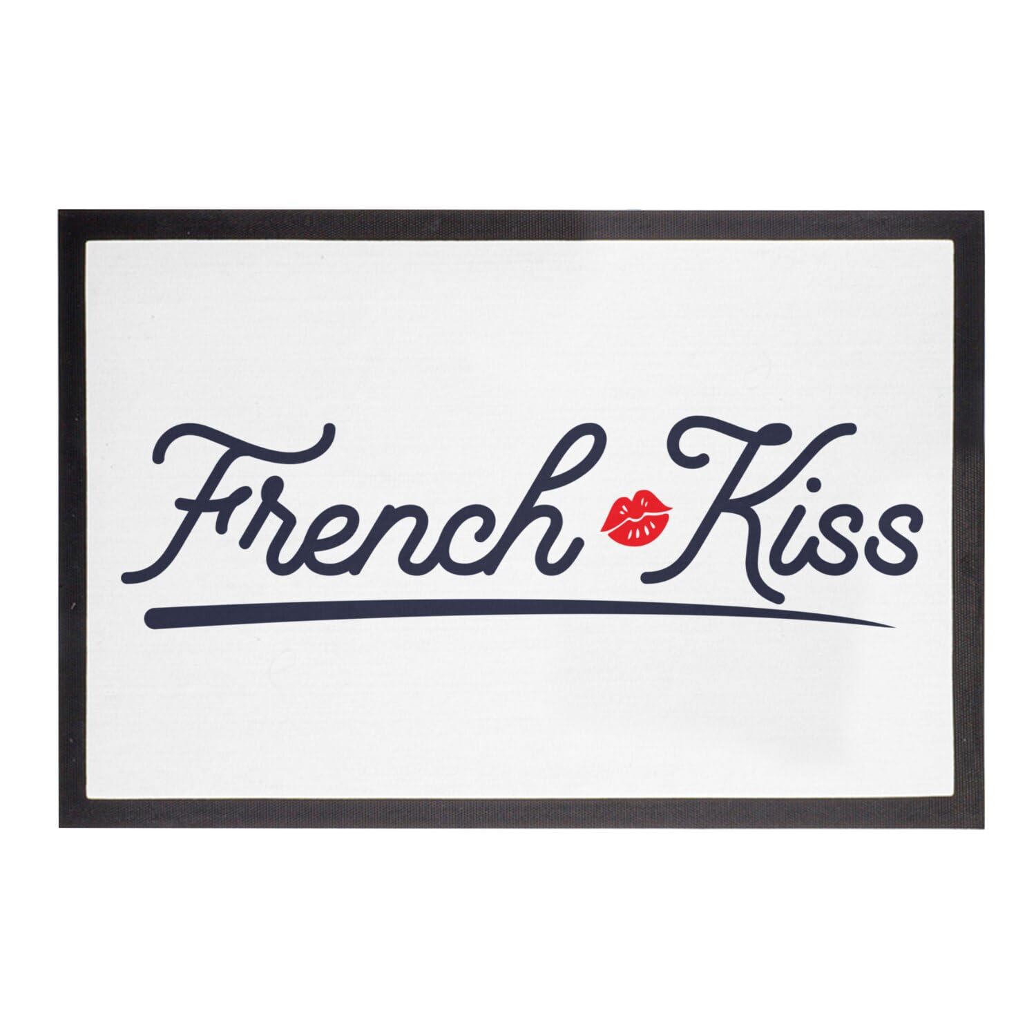 Paillasson blanc French Kiss 75x50 cm pour une entrée de maison romantique