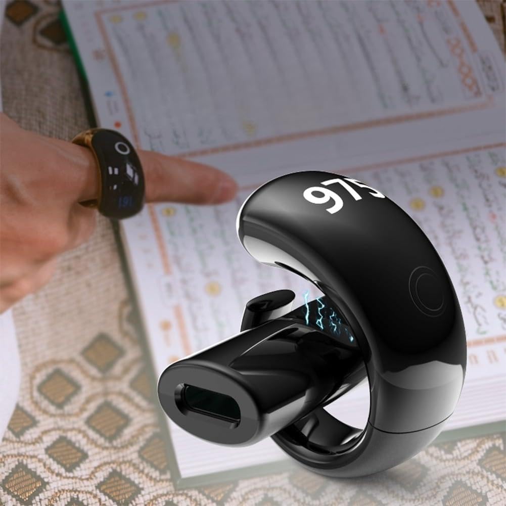 Bague Tasbih numérique pour suivre vos prières quotidiennes discrètement à la mosquée
