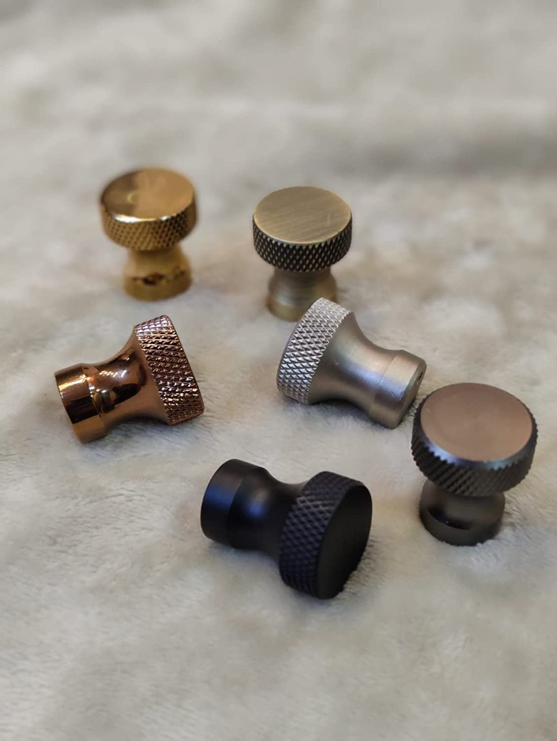 Handlier Knobs for Drawer & Cabinets Set Knob, Brass Wardrobe Kitchen Door Pull Handle Knobs Mushroom Shape Drawer Knob (Pack of 2, Matt Black)