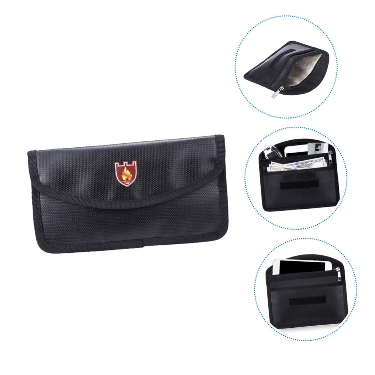 EXCEART 2 Pezzi Borsa Per Documenti Ignifuga Borsa Per Documenti Domestica Borsa Per Soldi Ignifuga Per Contanti Cartella Di File Organizzatore Borsa Ignifuga Per Documenti Viaggio Sicuro