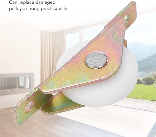 Miniatura 4 de Rodillo de puerta de armario de bajo ruido, polea deslizante de 1.181 in de diámetro, rodillo de rueda de nailon para puertas correderas, polea de