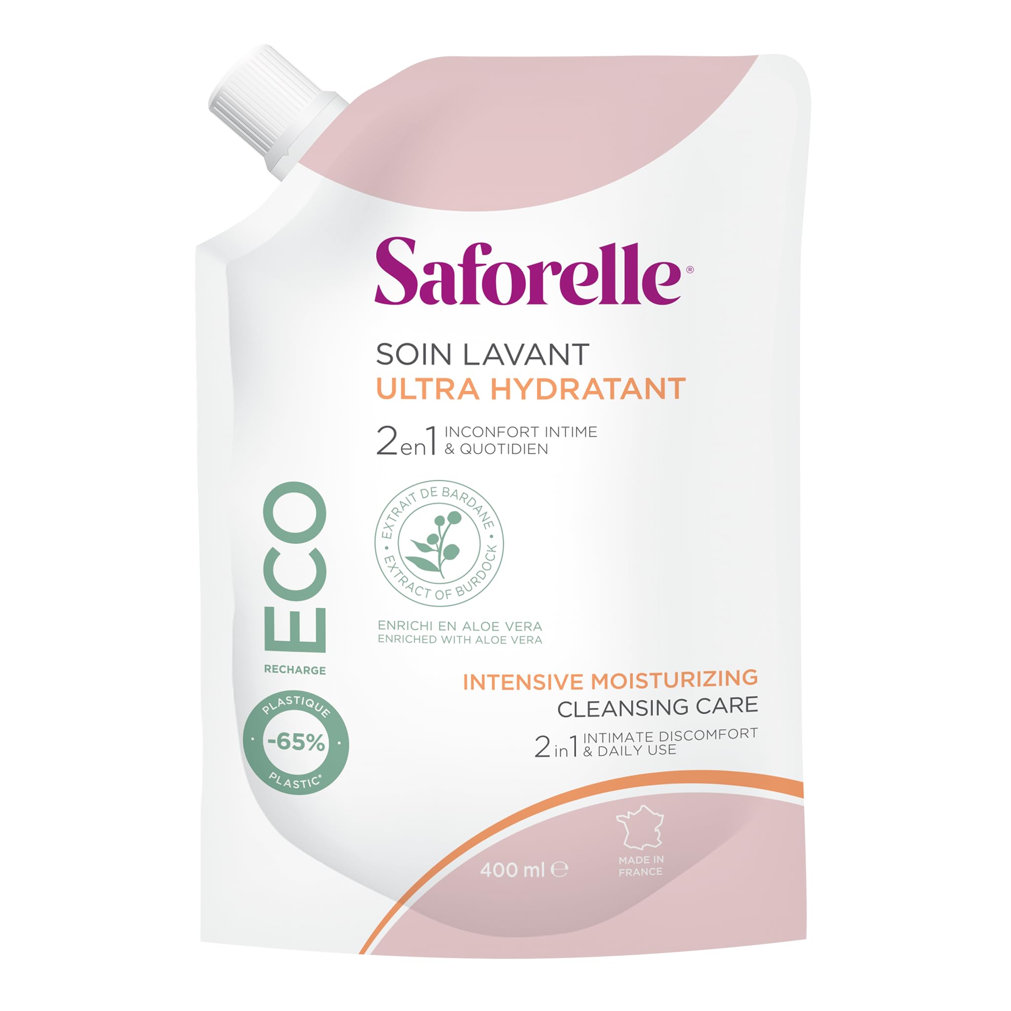 Saforelle - Trattamento Lavant Ultra Idratante - Eco-​Ricarica - 400 ml