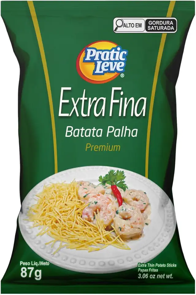 Kit com 4 Batata Palha Pratic Leve Premium - corte extra fino 87g
