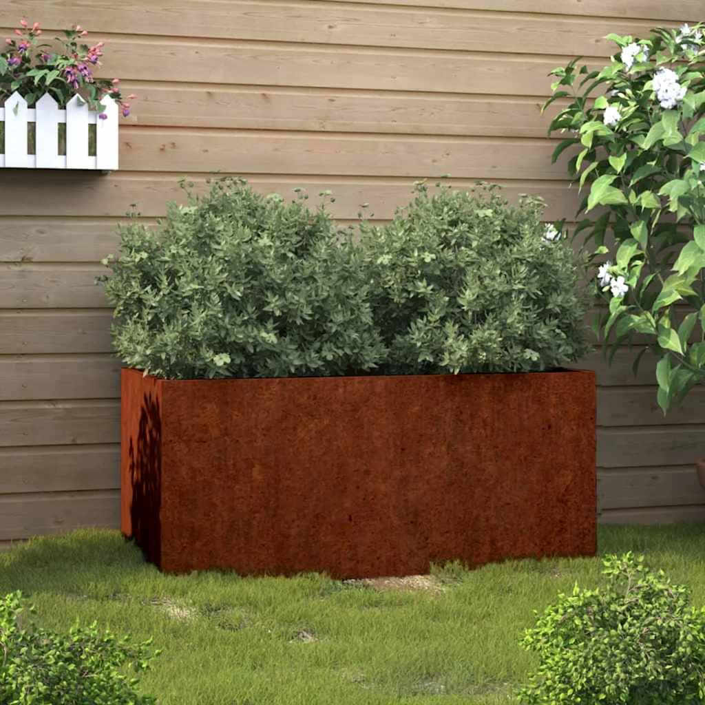Generico Fioriera 62x30x29 cm Acciaio Corten,Prato e giardino,Giardinaggio,Vasi e fioriere-821556