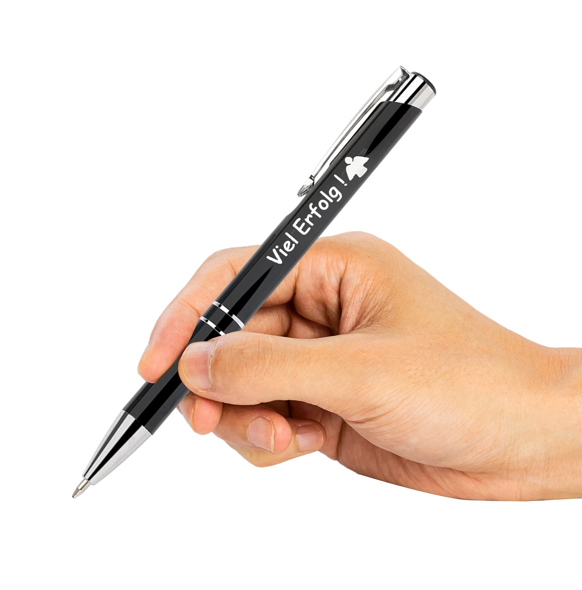 Set Regalo Motivazionale Con Penna A Sfera, Angelo Custode E Biglietto D'Auguri - Portafortuna Per Esami, Nuovo Lavoro, Laurea