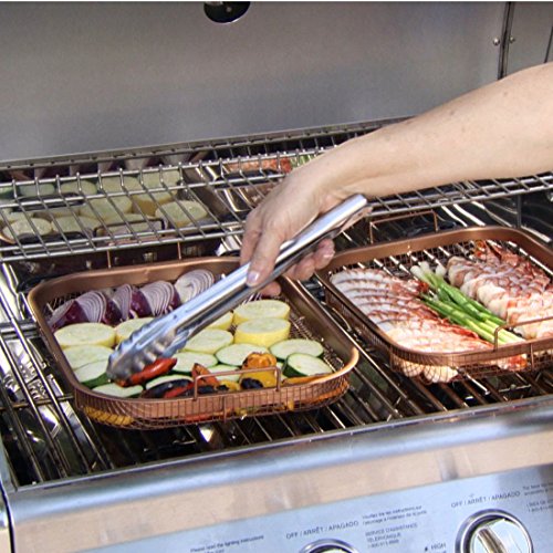 Copper Chef, 2-Piece Non-Stick Bakeware Set For Oven With Crisper Pan And Cookie Sheet, 13 X 9-Inch, N5O4Rbl, Copper #TOP2