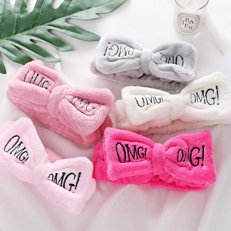 2 juegos 3 unids/set lindo Coral blando polar muñequera lazo diadema for mujeres lavar la cara baño absorber agua accesorios for el cabello para Belleza Lavado de Cara Bañarse(Light blue)