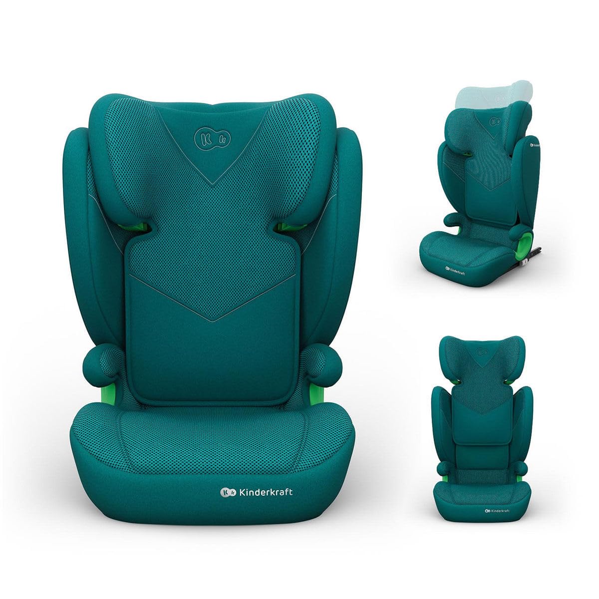 Kinderkraft Junior Fix 2 Plus Seggiolino Auto i-Size 100-150 cm | Gruppo 2/3, 100-150 cm, i-Size, Bambini 3-12 Anni