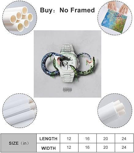 Miniatura 2 de ORLLO YNW Melly Just A Matter of Slime - Póster de lienzo decorativo para pared, arte de pared, para sala de estar, dormitorio, sin marco, estilo