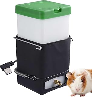 ハムスターウォーターボトル – 1リットルペットドリンクコンテナ、漏れ防止動物水分補給ツール、モルモットウサギディスペンサー、ケージアクセサリー |家庭での使用に最適、持ち運びが簡単、快適、小型