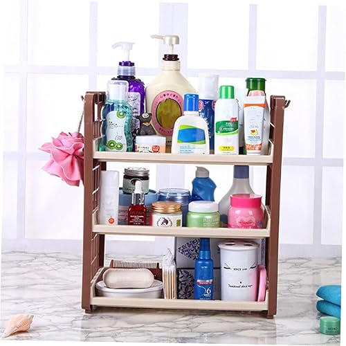 Miniatura 9 de YARNOW Estante de almacenamiento de almacenamiento Estantes de plástico para artículos de tocador, estante de cocina, estante multifunción para el