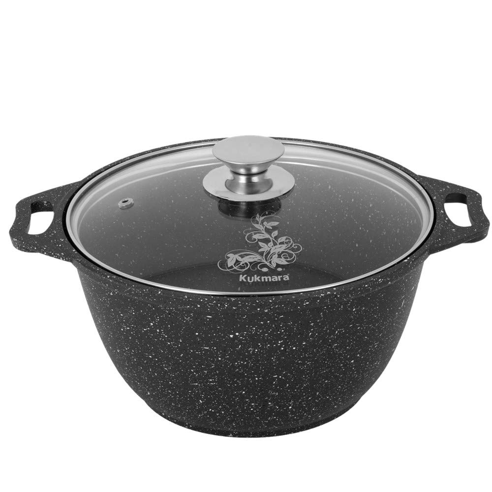 TM KUKMARA Aluminum Cooking Pot Nonstick Pot with Lid Nonstick Cookware Kitchen pot (4L)