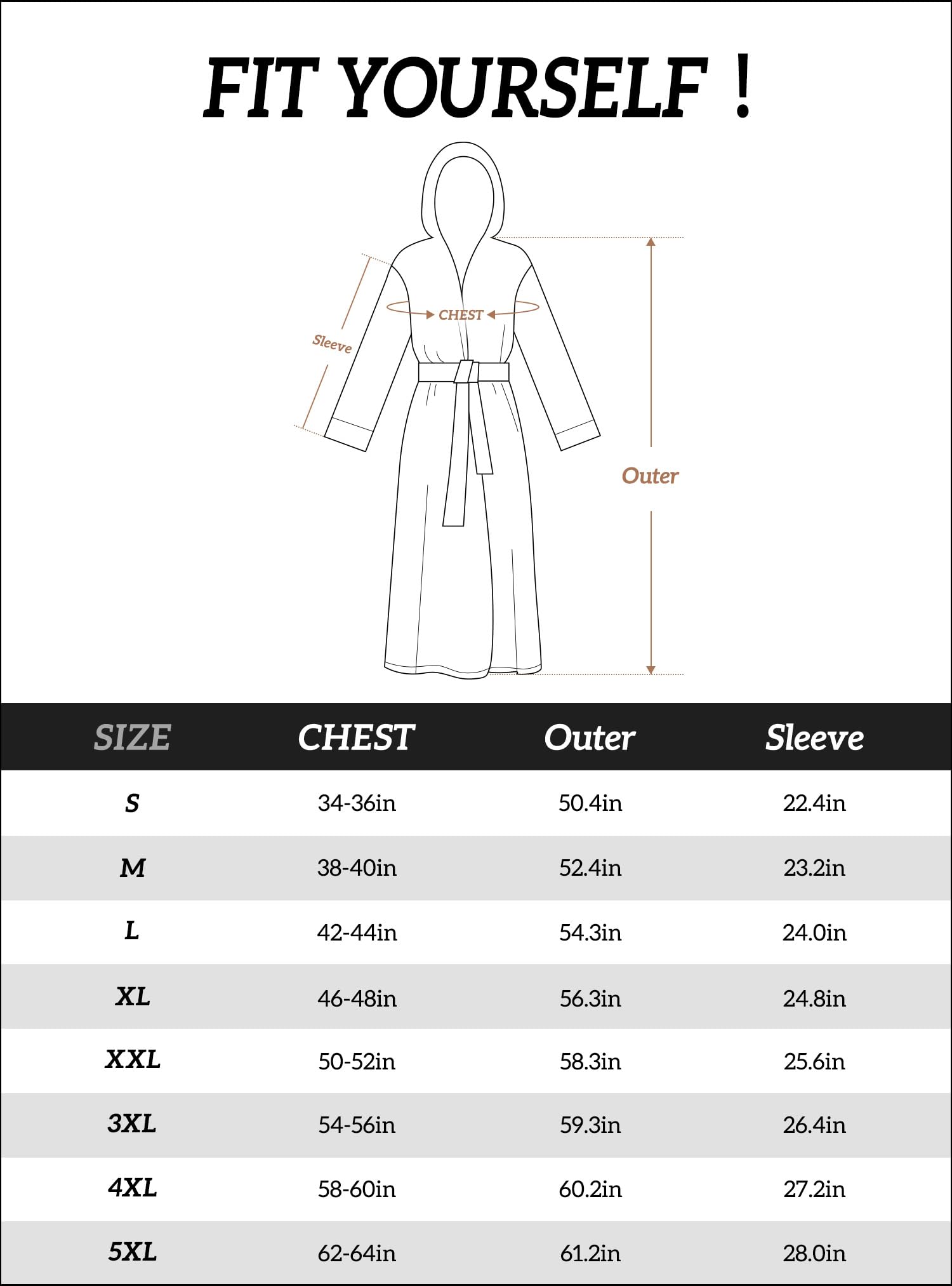 DAVID ARCHY Albornoces para hombre, bata para hombre, ultra suave, cálida, con cuello largo, albornoz para hombre