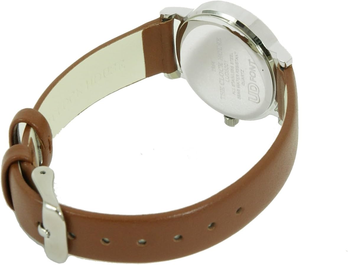 [THE CLOCK HOUSE UD] [ザ・クロックハウス] ユニバーサルデザイン シンプル 見やすい 腕時計 LUD5001-WH3B レディース ブラウン