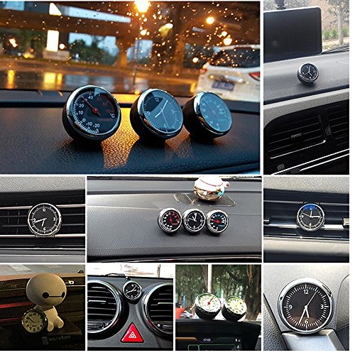 Anki Car Dashboard Clock Table Classic Small Round Analog Quartz Clock,High And Low Temperature Resistance (Luminous) #TOP7