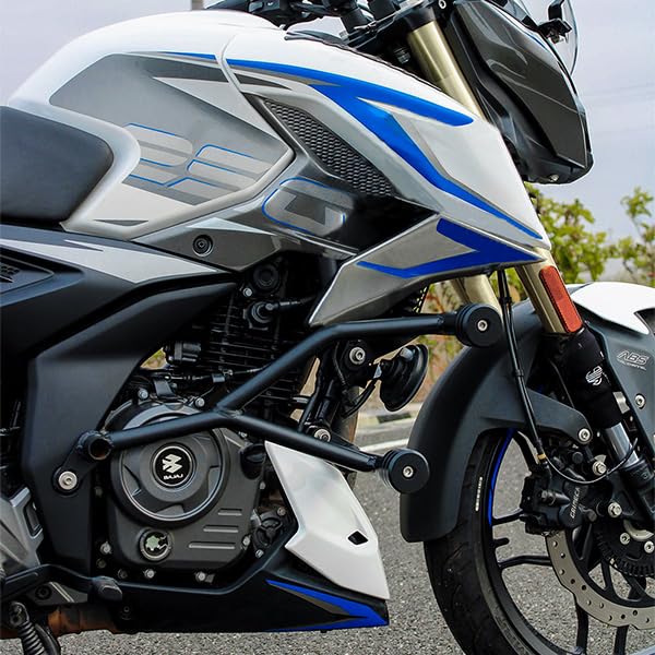Image of Premium Crash Guard with Frame Sliders Compatible with Bajaj Pulsar N160 | N250 | F250 (Heavy Duty) (Tourer) (Black, Pack of 1)