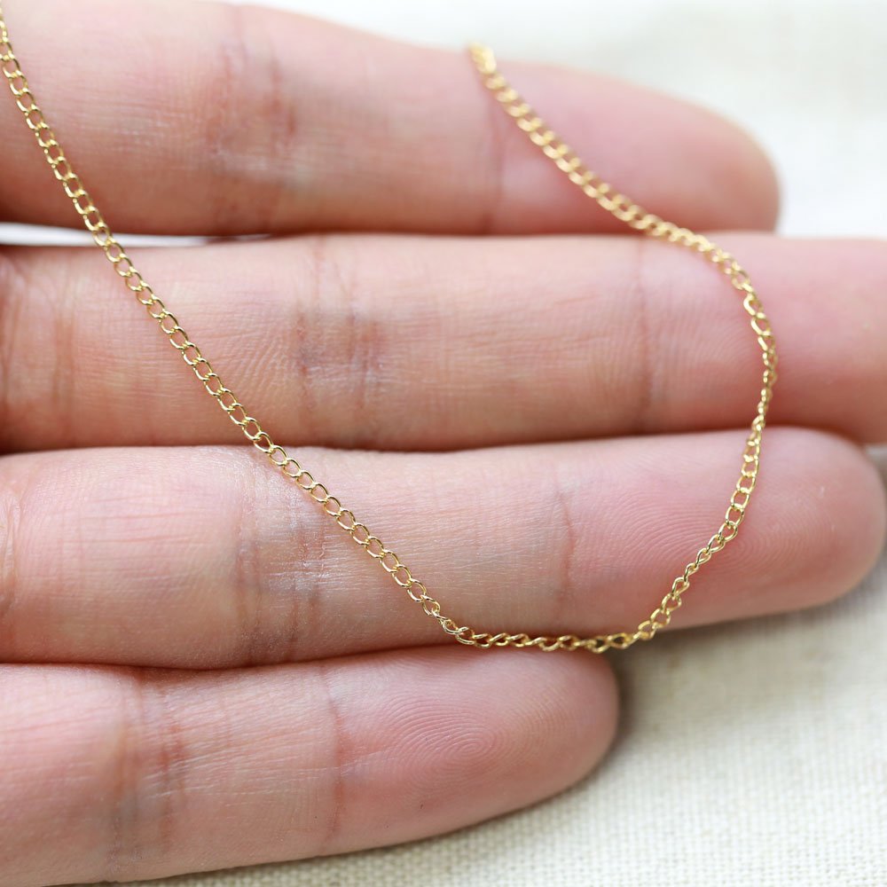 Amazon | 【USA製】14KGFパーツ ゴールドフィルド チェーン キヘイ 1.5