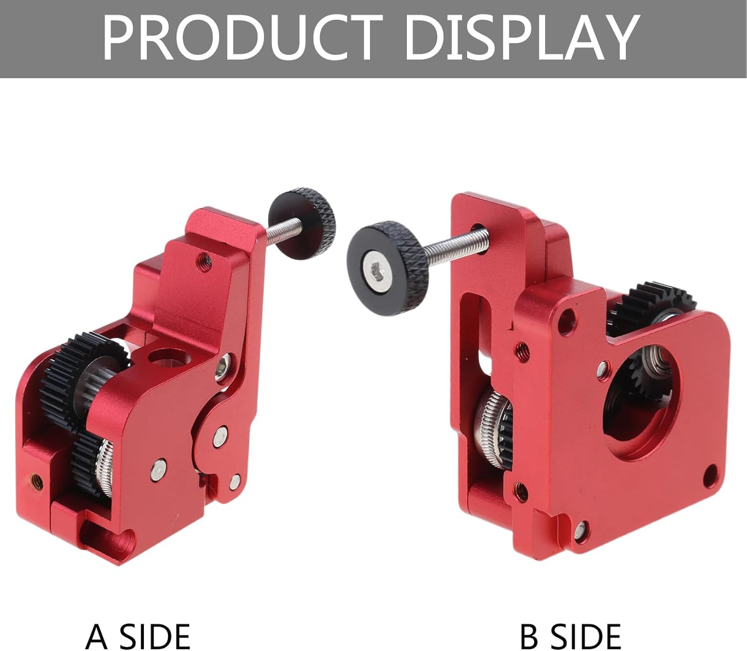 Metal Extruder for 3D Printer, Strong Two Gear Feed for ABS PETG Widely Filaments Compatibility