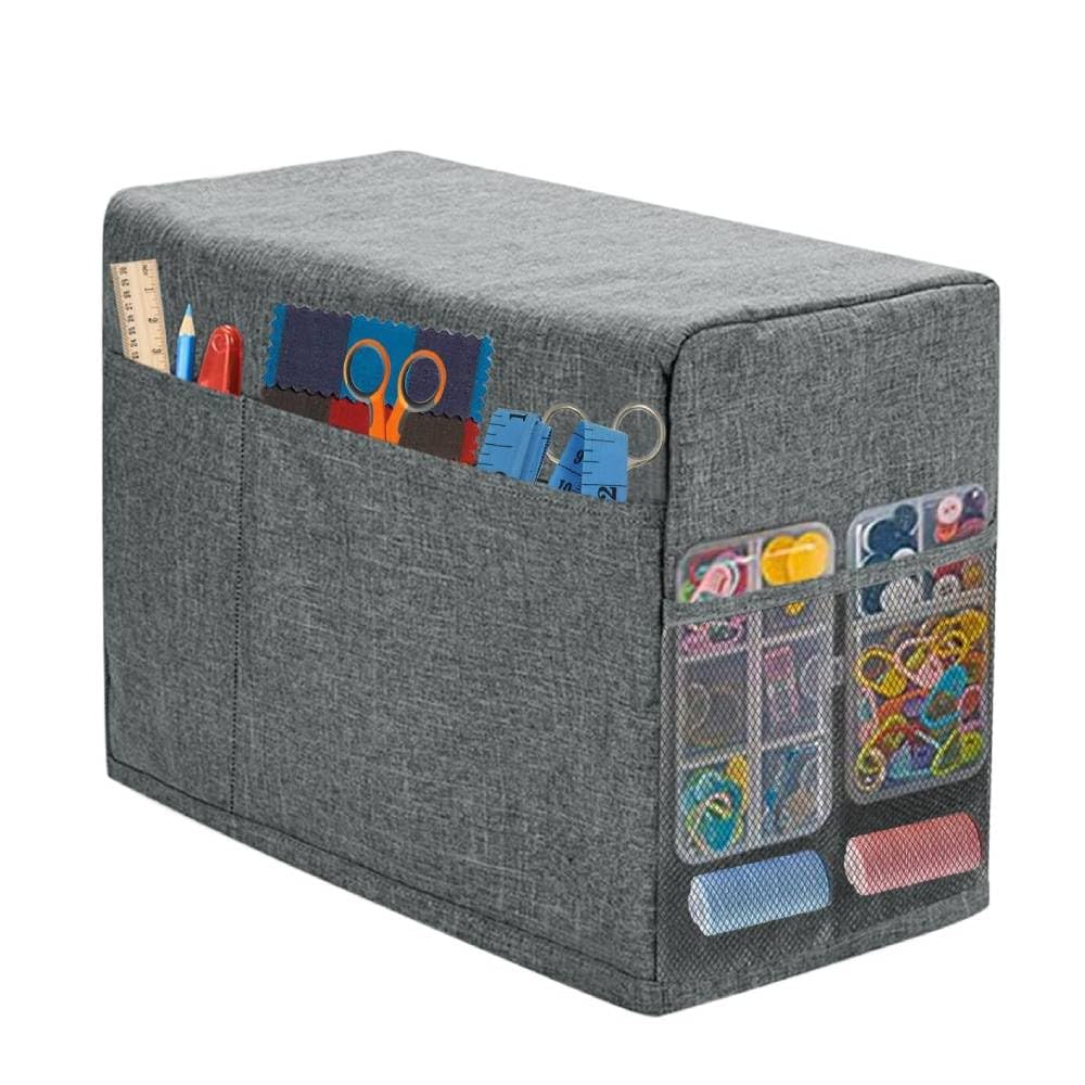 Sewing Machine Cover Durable Foldable Sewing Machine Dust Cover with Storage Pockets for Most Standard Sewing Machine-image-39
