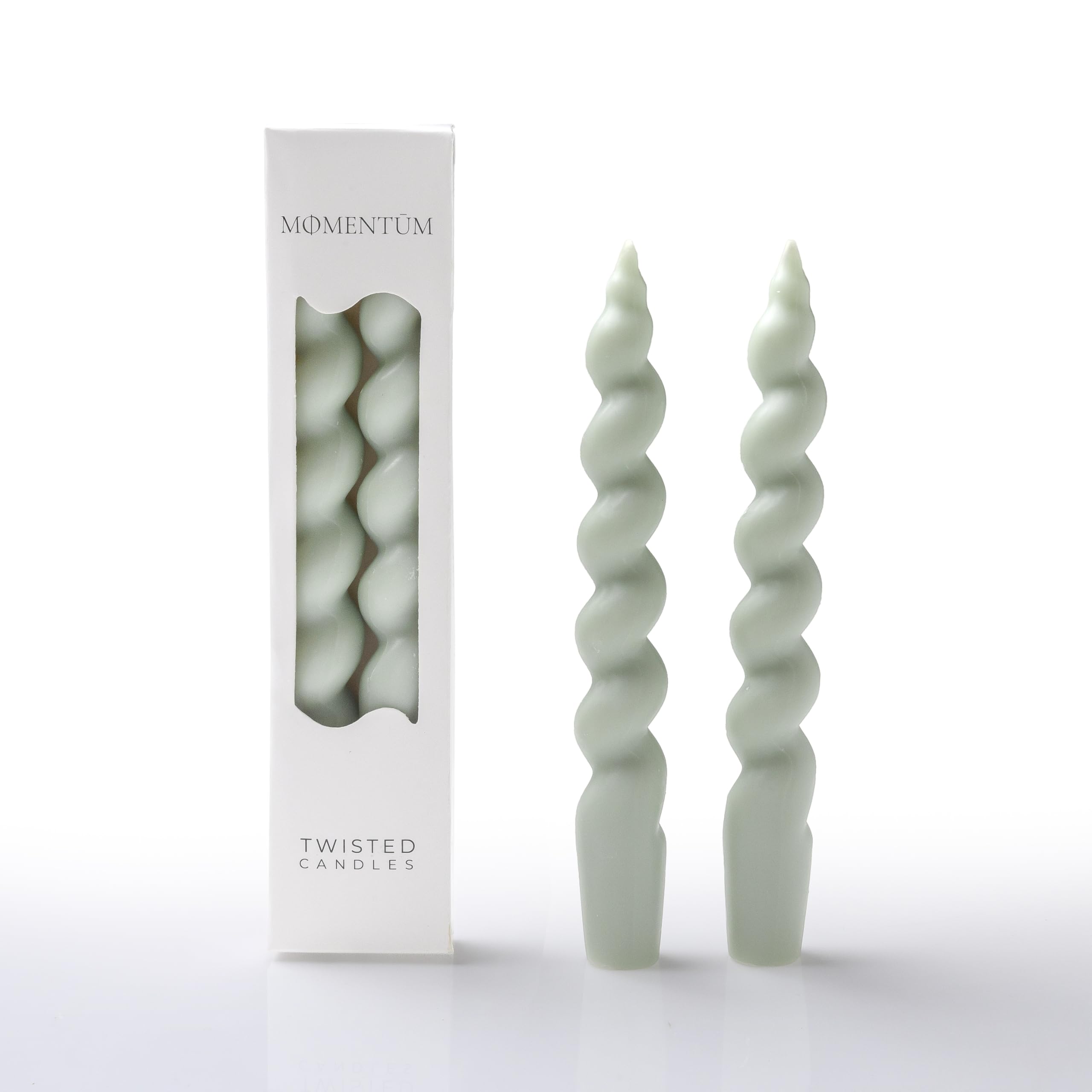 MOMENTUM® Pack 2 Velas de diseño - Velas Decorativas - Velas Aromáticas - Regalo original (Verde)