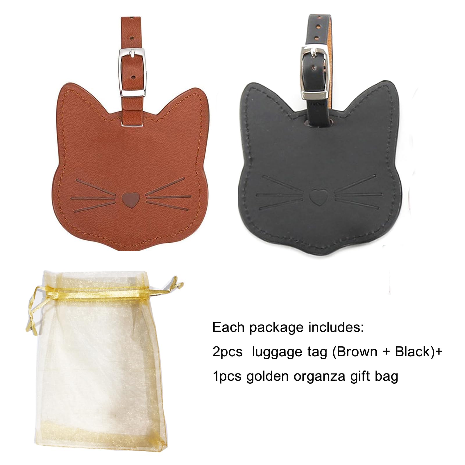 Amazon.com: Cute Cat Shape Luggage Tags ID Label and Address Card