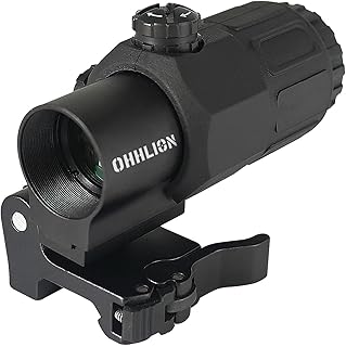 G33 3X Magnifier with Flip-to-Side Quick Detachable QD Mount for Holographic Red Dot Sight Scope - OHHLION