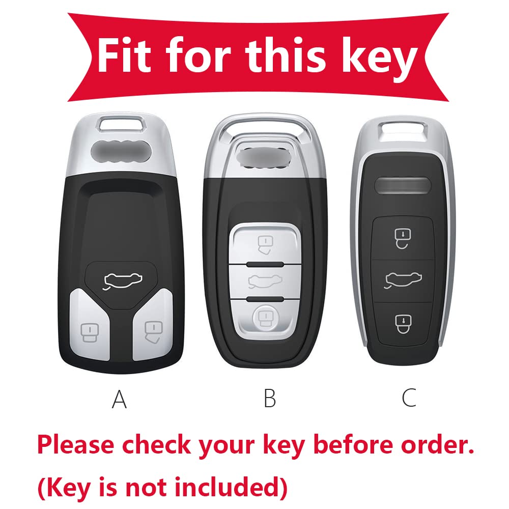 Cover Chiave Auto Silicone Cover Protettiva Per Chiave Audi - Custodia In Silicone Con 3 Tasti, Design 'Don't Touch My Car', Compatibile Con Modelli A1-A8, Q3-Q7, TT Fiat Punto - Foto 11