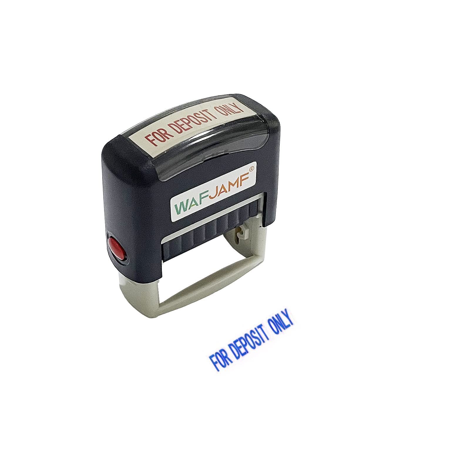 WAFJAMF for Deposit Only Stamp – Self Inking Rubber Stamp Office Stamp Message Stamp Blue Ink-Medium