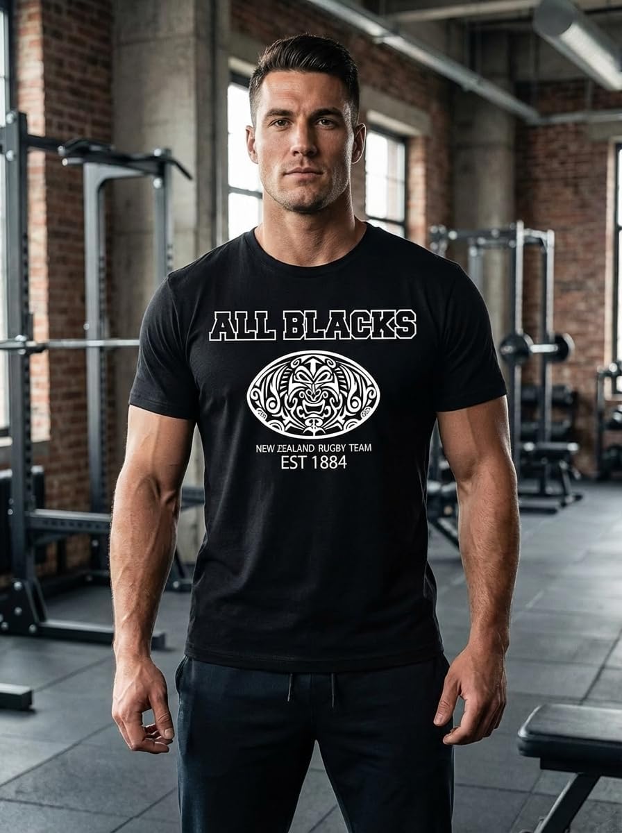 Męska koszulka Rugby All Blacks z reprezentacji Nowej Zelandii w rugby. Casual Wear