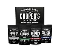 Vista 9 de Set de regalo de café Cooper's Cask Coffee, 3 bolsas con café Sumatra Whiskey, Ethiopian Rye, Rwanda Rum y Whole Coffee Beans, añejados en barril