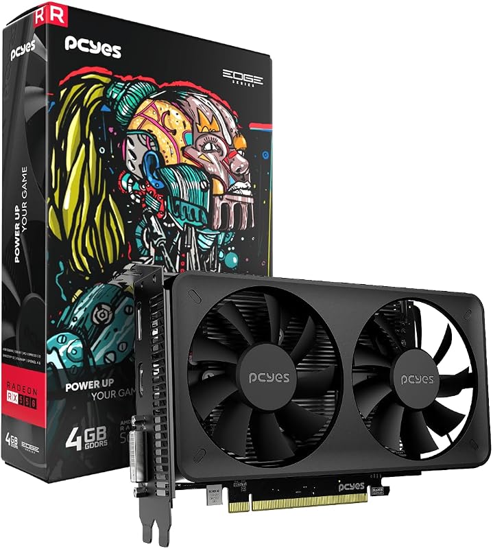 PCYES GPU RX 550 4GB GDDR5 128 Bits Dual-Fan Projeto Edge PVEX5504GBDF –