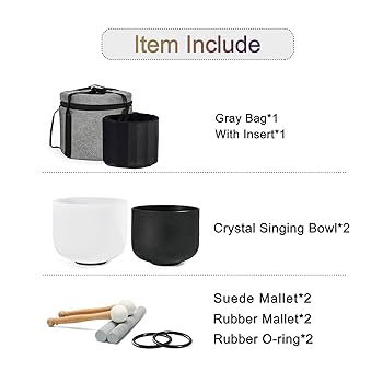 Amazon.co.jp: 陰陽クリスタルシンギングボウルセット 2個セット