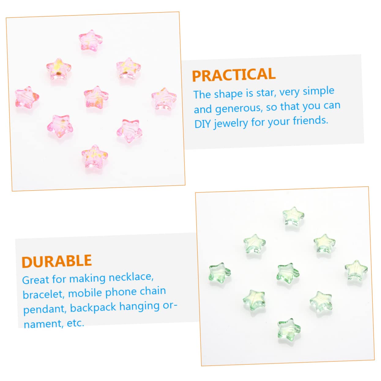 SHINEOFI 500piezas Cuentas De Pendientes Accesorios Para Joyería Diy Cuentas De Cristal De Diseño De Para Pulseras y Collares