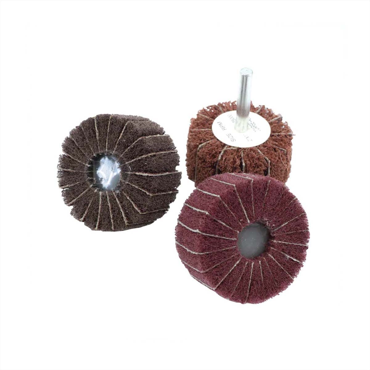 Benchmark Abrasives 2 X 1 Interleaf Flap Wheel with 1/4 Shank Mounted, Perfect for Finishing, Surface Polishing Rust Paint Removal (10 Pack) - Medium