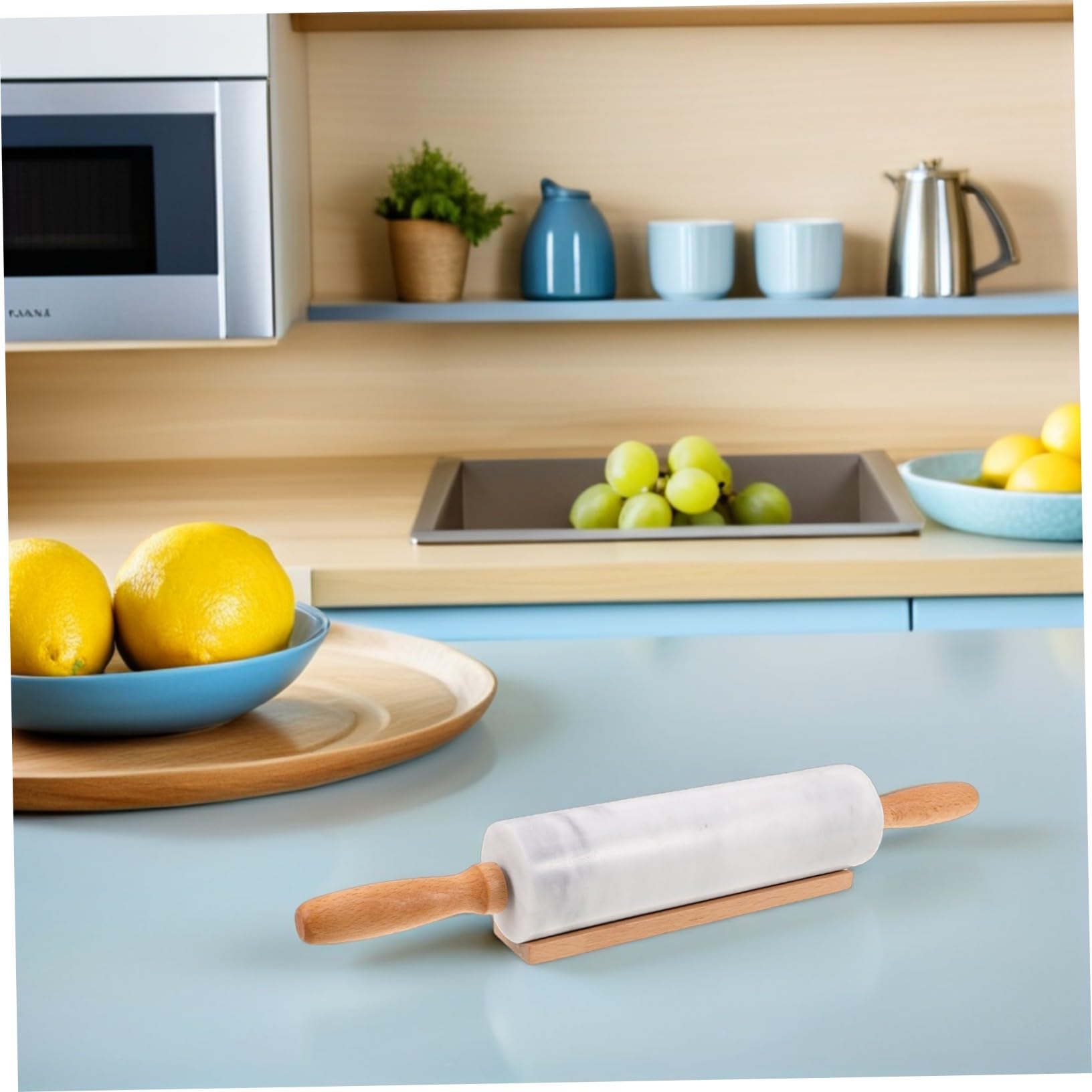 Healifty 3piezas Rodillo de Mármol para Hornear Antiadherente Herramienta de Repostería Doméstica para Fondant Pizza Pan Uso Cocina