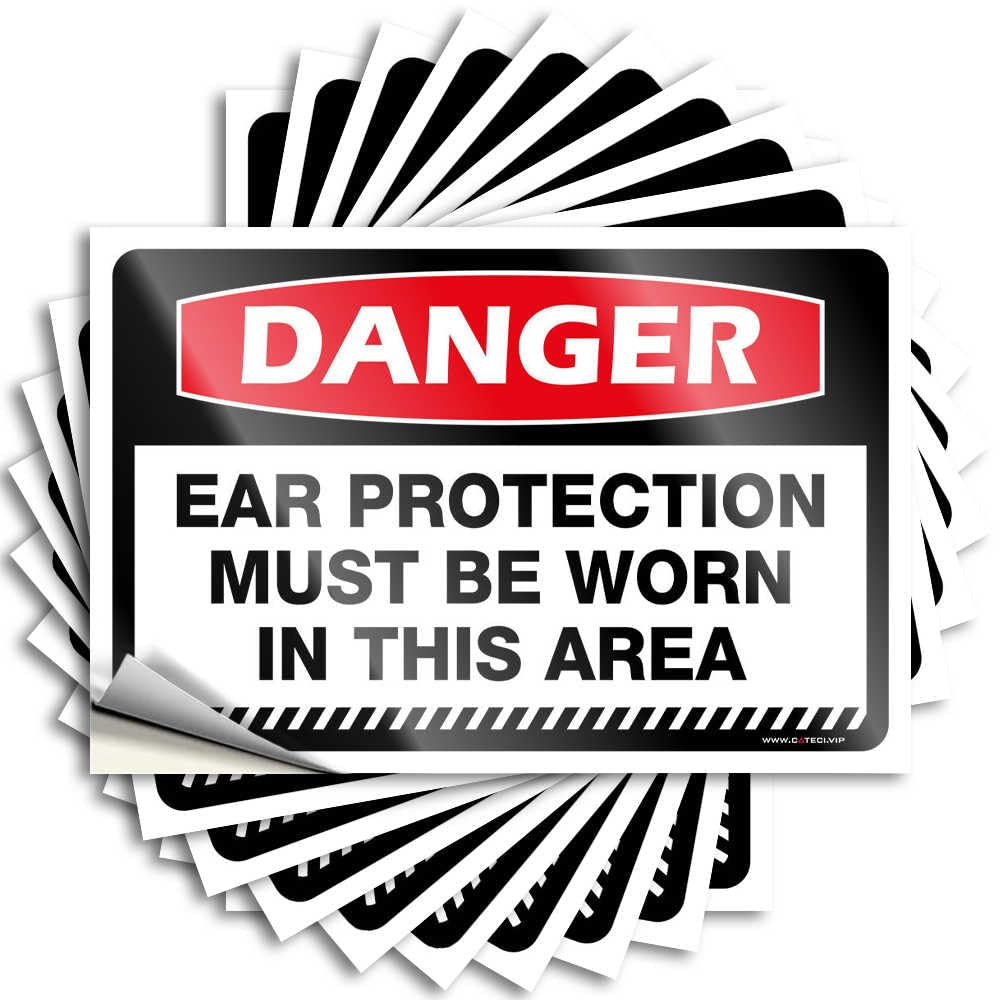 Danger Ear Protection Must Be Worn in This Area Music Cozy - Decals Water Waterproof Decal(6X9CM)