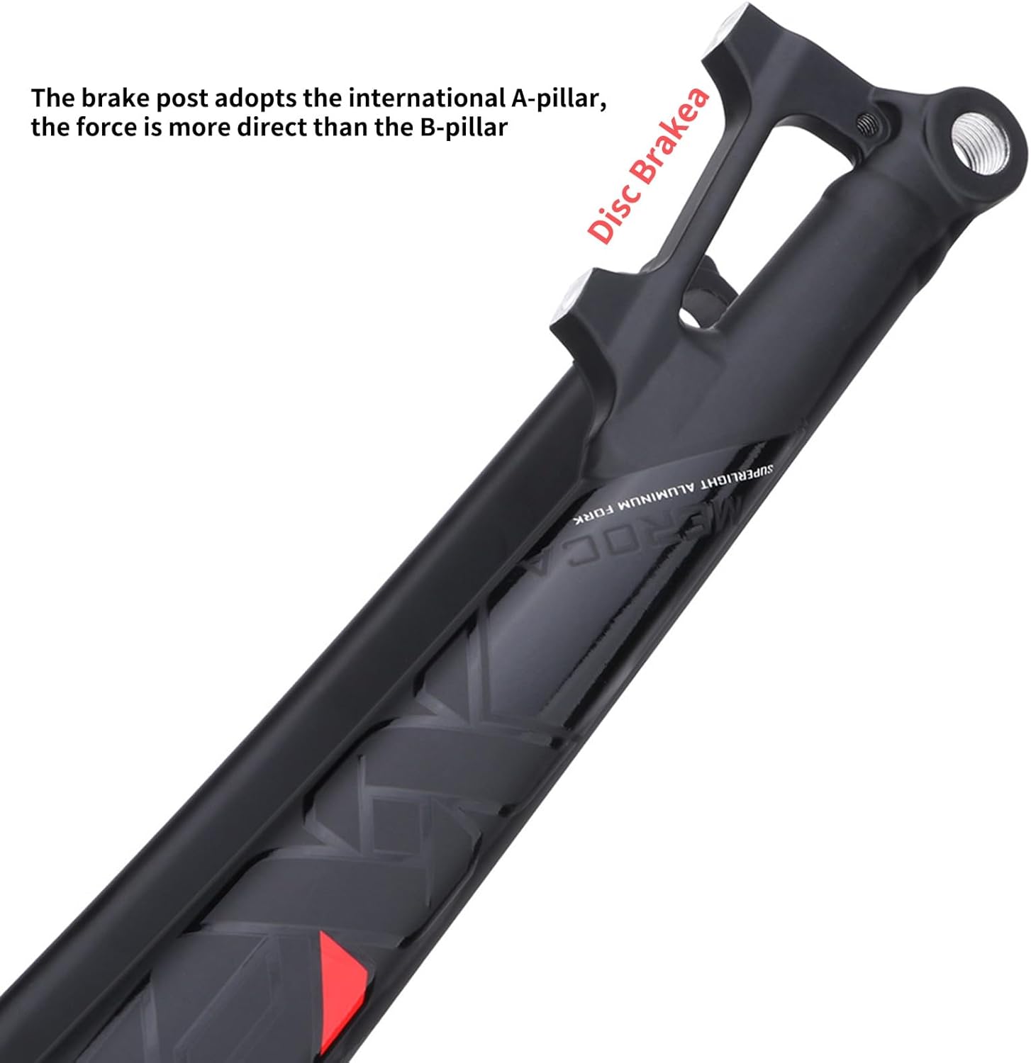 26/27.5/29 Inch Mountain Bike Rigid Forks 1-1/8" Threadless Straight Front Fork Disc Brake 15x100mm Thru Axle Hard Fork Internal Routing