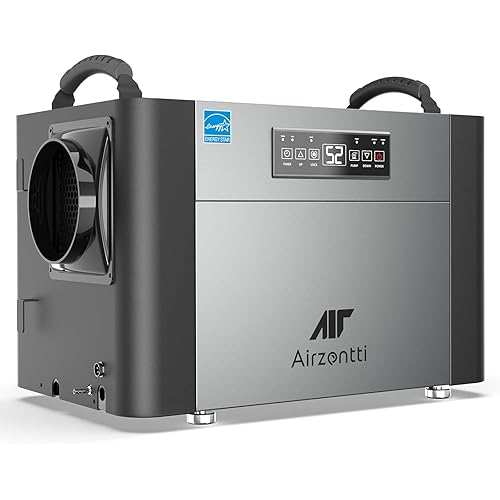 155 Pints Commercial Dehumidifier for Basement with Pump and Drain Hose, Large Space Dehumidifier for Crawl Space, Attic, Garage, Home, Industrial, Water Damage, Auto Defrost, Energy Star