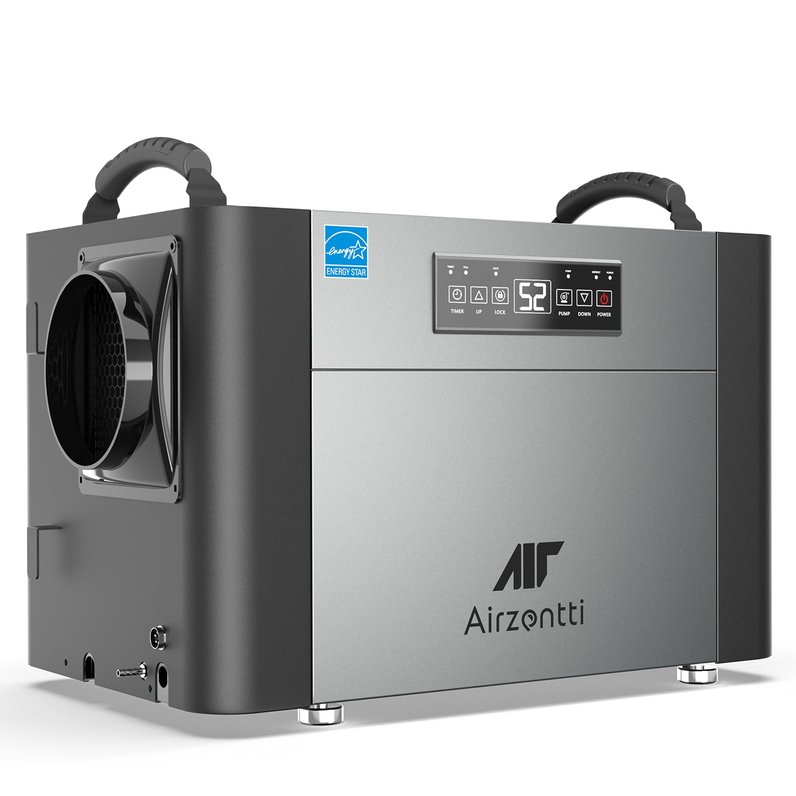 155 Pints Commercial Dehumidifier for Basement with Pump and Drai...