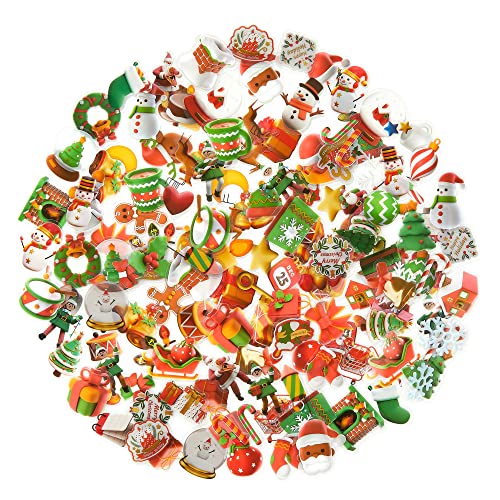 PUDIS 160枚 クリスマス シール フレークシール おしゃれ クリスマス 飾り コラージュ 素材 スノーフレーク サンタクロース エルク クリスマスプレゼント 雪だるま トナカイ ステッカー デコ 手紙 カレンダー アルバム DIY 手帳の飾り