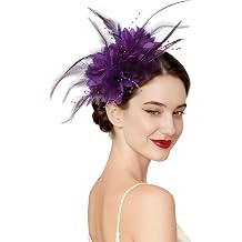 AQOKKA Women Fascinators Hats Flower Fascinators with Headband and Clip Tea Party Headwear for Women and Girls