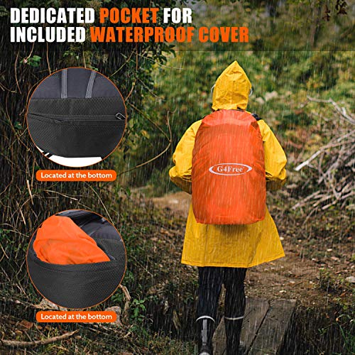 G4Free 35L Waterproof Hiking Backpack with Rain Cover Outdoor Backpack Trekking Daypacks for Camping Hiking and Climbing - Image 7