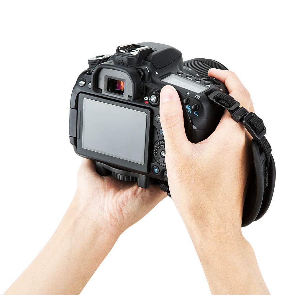 JJC pasek na rękę do aparatu mikrofibrowy pasek na nadgarstek pasek do noszenia dla aparatów Nikon Canon Olympus Sony Fujifilm DSLR SLR